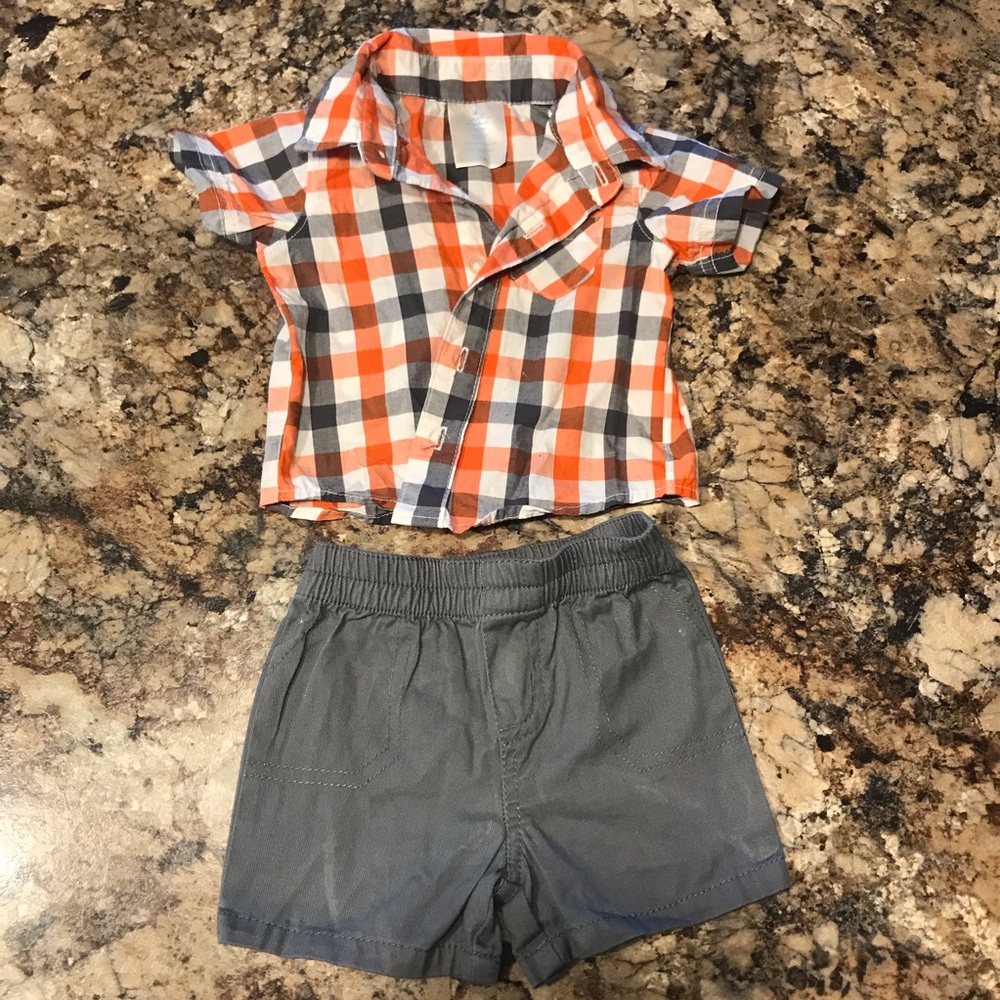 Small Wonders Button up and short set